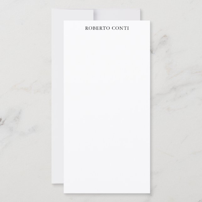 Carte Unique minimaliste moderne (Devant)