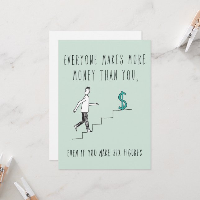 Carte Uniquement dans la Silicon Valley Greeting Card :  (Devant/Arrière en situation)