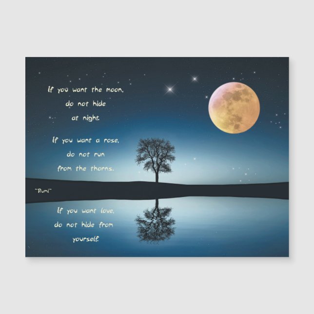 Carte uniquement Rumi - If you want the moon (Devant)