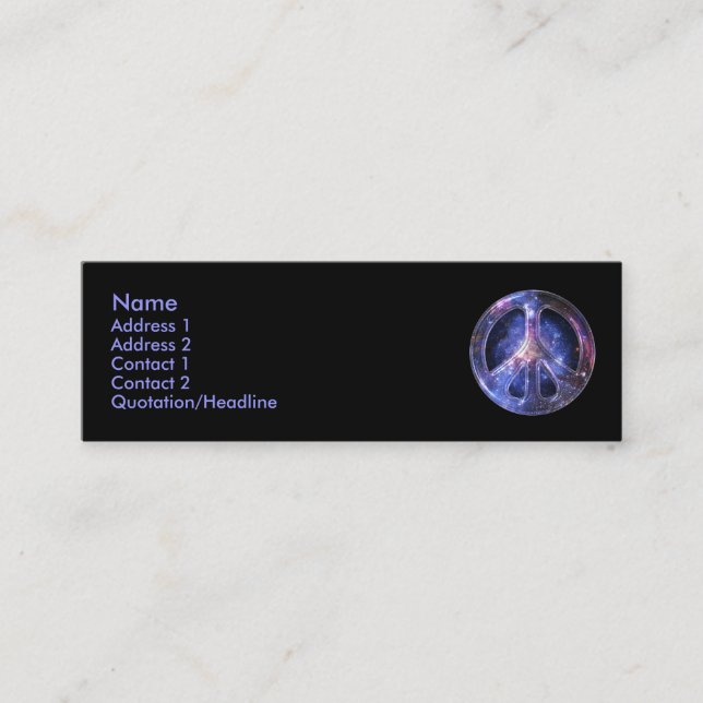 Carte universelle de profil de paix (Devant)
