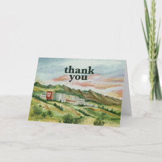 Carte Université de l'Utah peinte à la main Merci