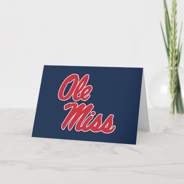 Carte Université du Mississippi | Ole Miss Script (Devant)