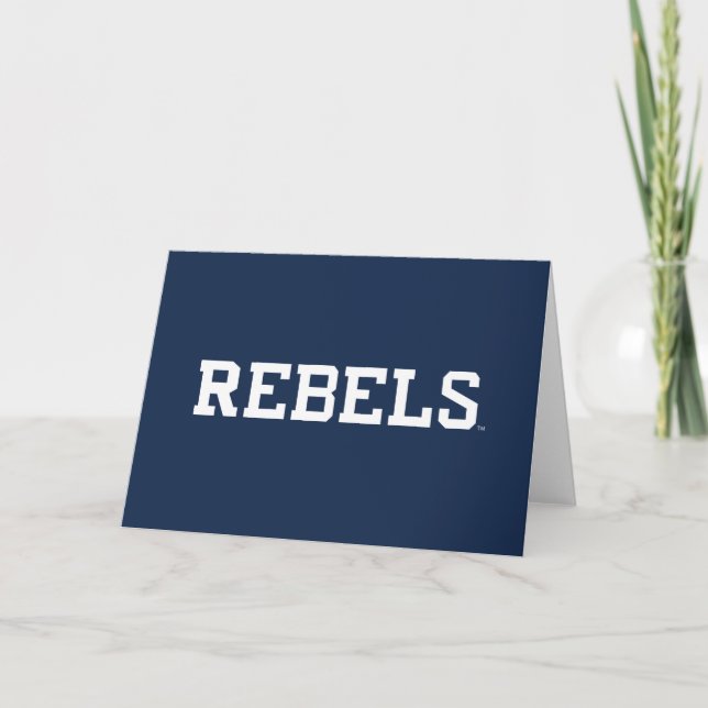 Carte Université du Mississippi | Wordmark Rebels (Devant)