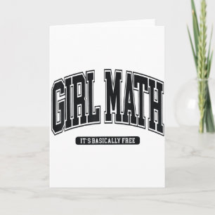 Carte Université Girl Math 