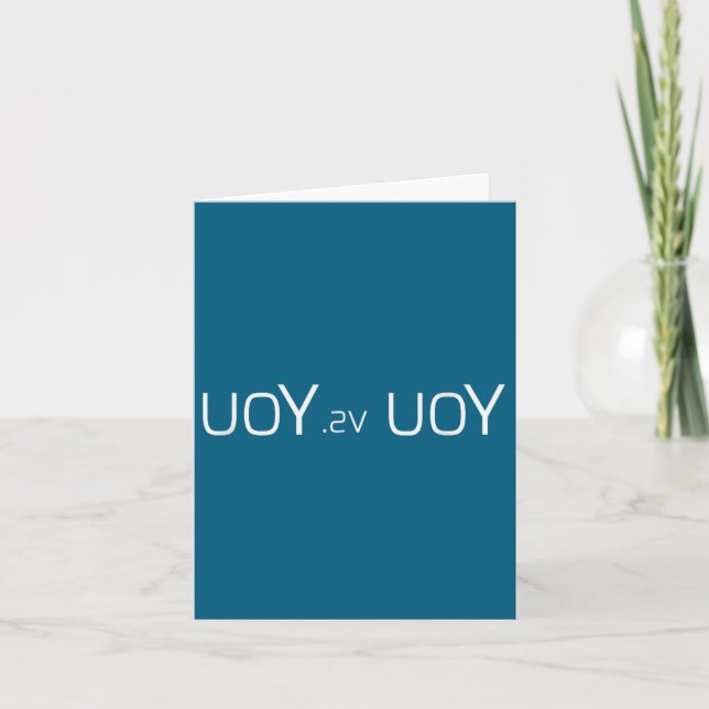 Carte Uoy Sv Uoy Motivational Quote  (Devant)