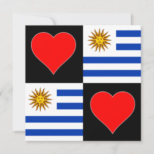 Carte Uruguay Drapeau Coeur mignon Patriotique uruguayen