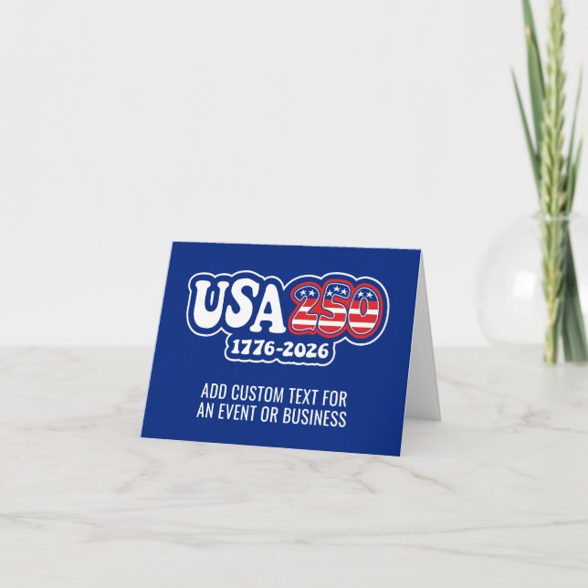 Carte USA 250 - 250e anniversaire de l'Amérique Rouge Bl (Devant)