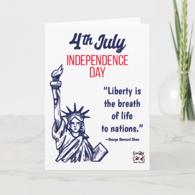 Carte USA Independence Day - Liberty (Devant)