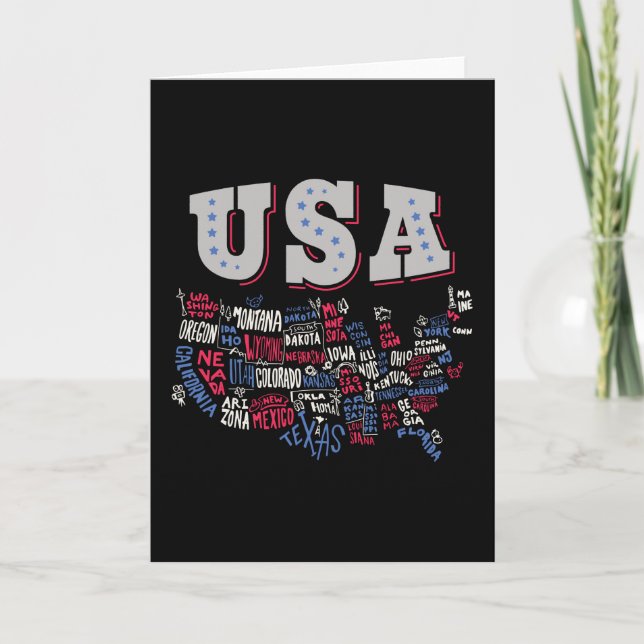 Carte USA Map Etats-Unis Amérique Amérique (Devant)