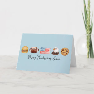 Carte USA Thanksgiving, anniversaire personnalisé améric