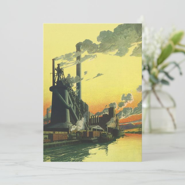 Carte Usine ancienne sur un quai (Debout devant)