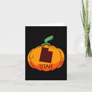 Carte Utah Citrouille d'Etat américain Halloween Art Des