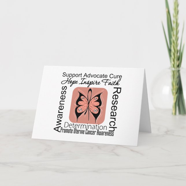Carte Uterine Cancer Butterfly (Devant)