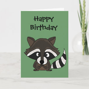 Carte UU - Drôle Raccoon Cartoon Art