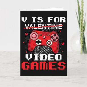 Carte V est pour la Saint-Valentin Video Gamer Valentine