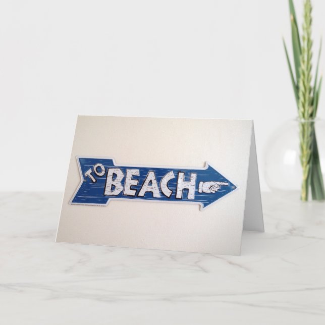 Carte vacances à la plage (Devant)