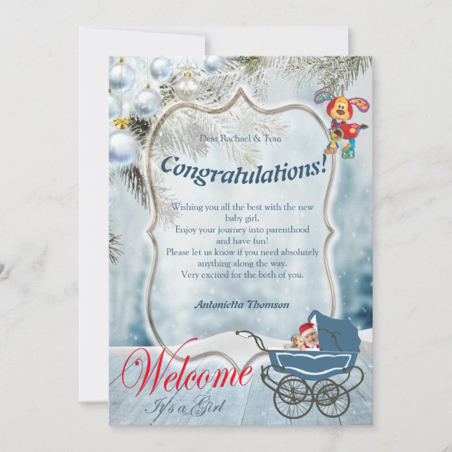 Carte Vacances bébé de l'année (Devant)