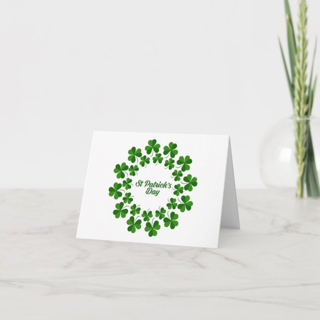 Carte Vacances Cercle De Shamrock (Devant)