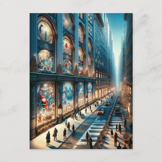 Carte Vacances Cinquième Avenue. Noël. (Devant)