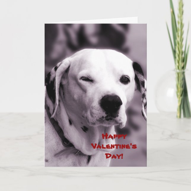 Carte Vacances Dalmatienne Valentine (Devant)