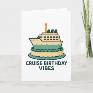 Carte Vacances d'anniversaire de croisière pour hommes 