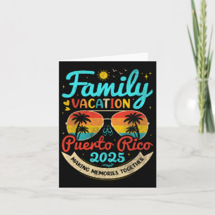 Carte Vacances de famille vintage Porto Rico 2025 Porto 