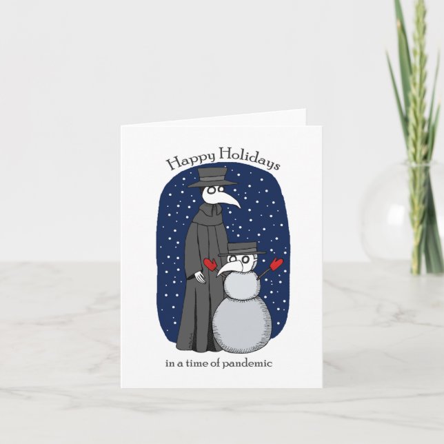 Carte Vacances de Noël en peste de Noël (Devant)