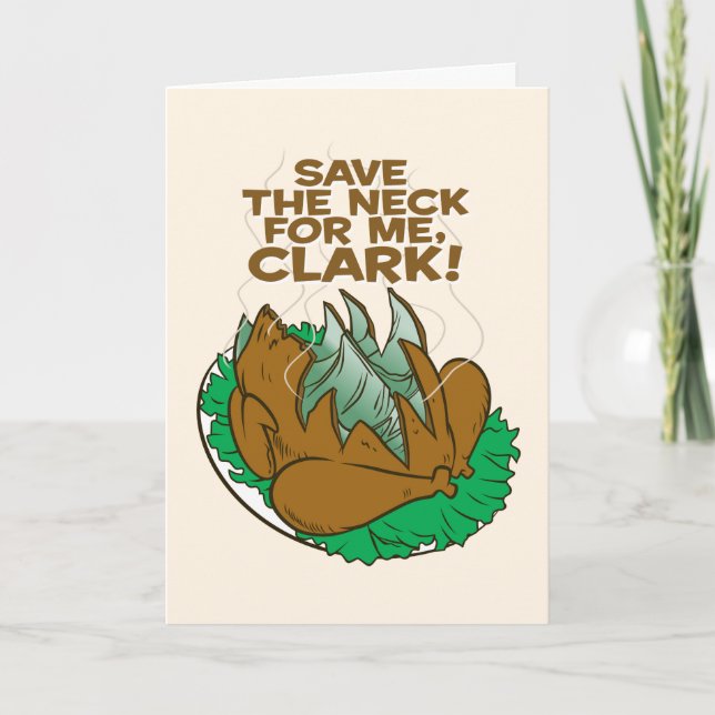 Carte Vacances de Noël | Sauve le cou pour moi, Clark ! (Devant)