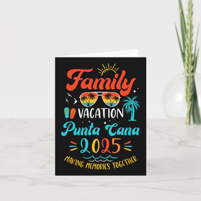 Carte Vacances en famille 2025 Punta Cana Ensemble Été V (Devant)