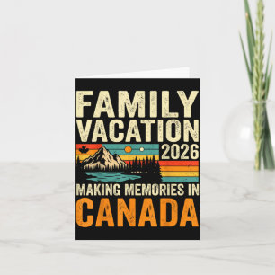 Carte Vacances en famille 2026 canada souvenirs de voyag