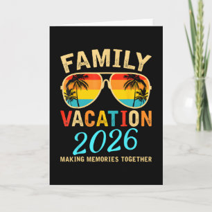 Carte Vacances en famille 2026 Plage Été Vacances assort