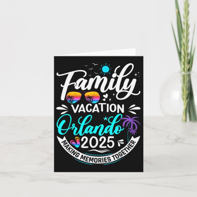 Carte Vacances en famille Orlando 2025 Plage Vacances en (Devant)
