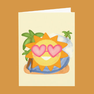 Carte Vacances estivales relaxantes Soleil
