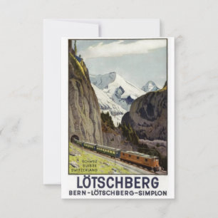 Carte Vacances ferroviaires vintages en Suisse