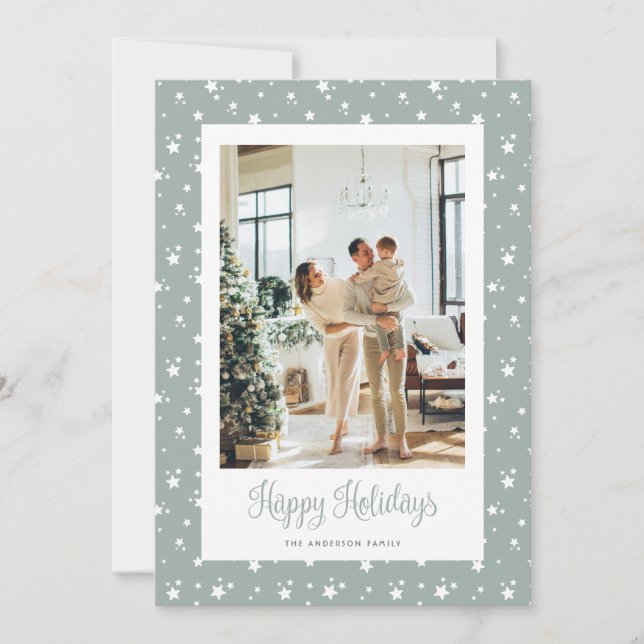 Carte Vacances Joyeuses Photo Cute Starry (Devant)