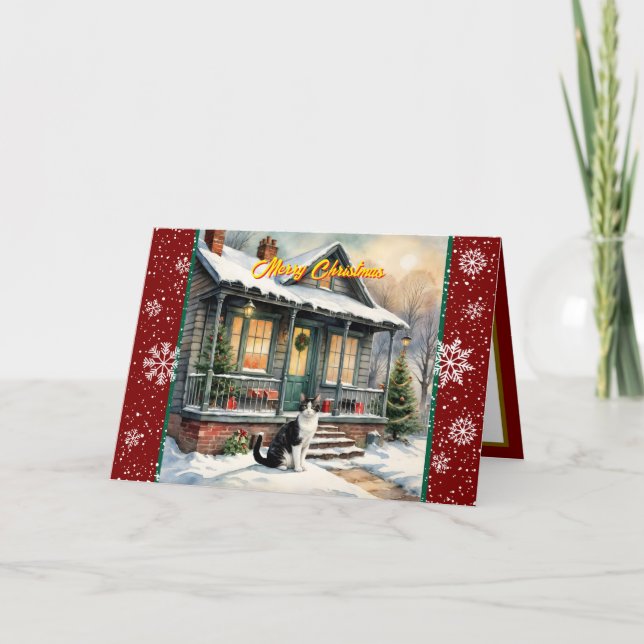 Carte Vacances Noël belle collection tendance (Devant)