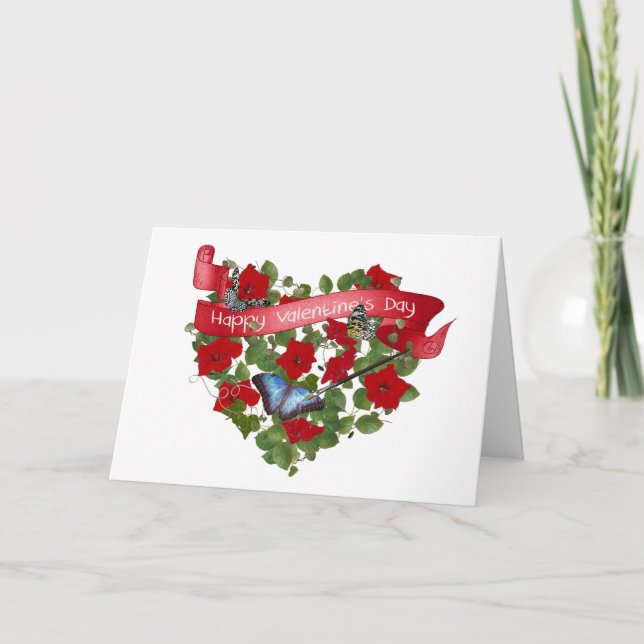 Carte Vacances Papillon Peint Valentine (Devant)