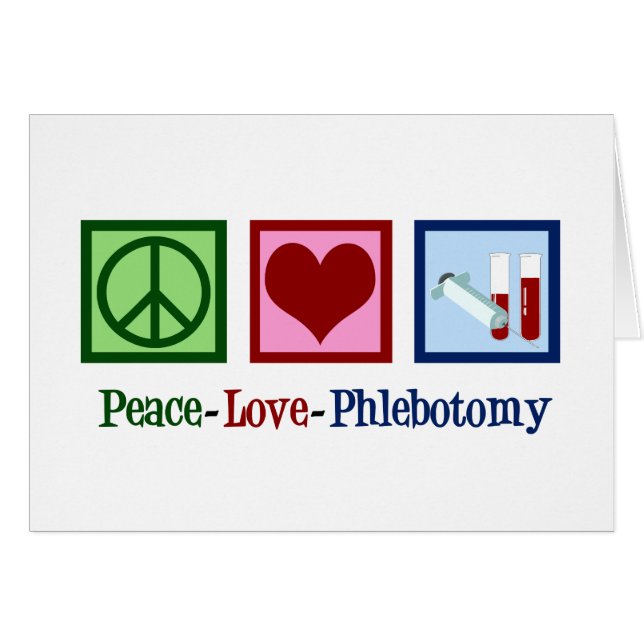 Carte Vacances Phlebotomiste Cute (Devant horizontal)