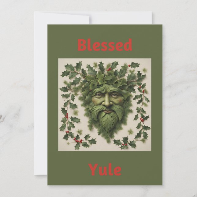 Carte Vacances Plat Blessé Yule Blank (Devant)