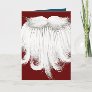 Carte Vacances rouges et bleues de la barbe de Père Noël