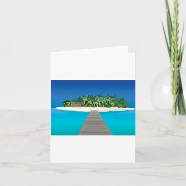Carte Vacances sur l'île tropicale (Créateur téléchargé)