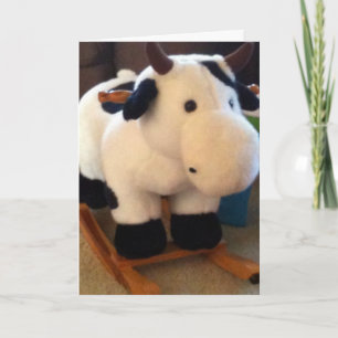 CARTE VACHE À ROCHER ***1ER ANNIVERSAIRE***
