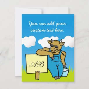 Carte Vache avec signe