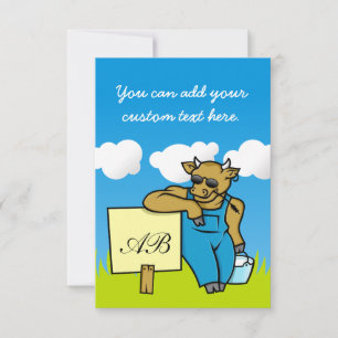 Carte Vache avec signe