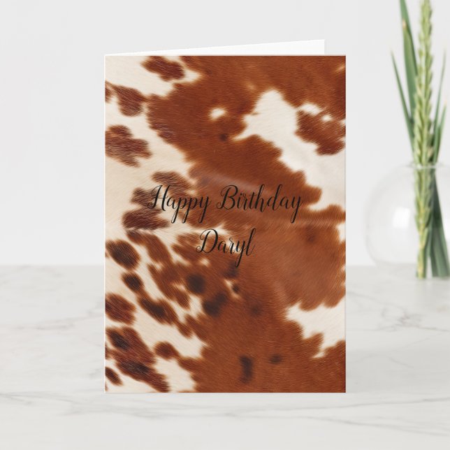Carte Vache blanche Brown (Devant)