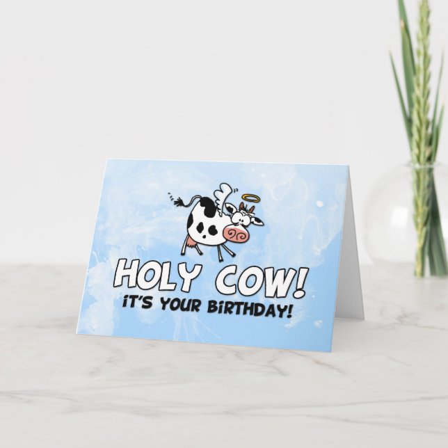 Carte Vache ! C'est ton anniversaire ! (Devant)