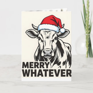 Carte Vache Drôle Sarcastique Joyeuse Peu Importe'' Coup
