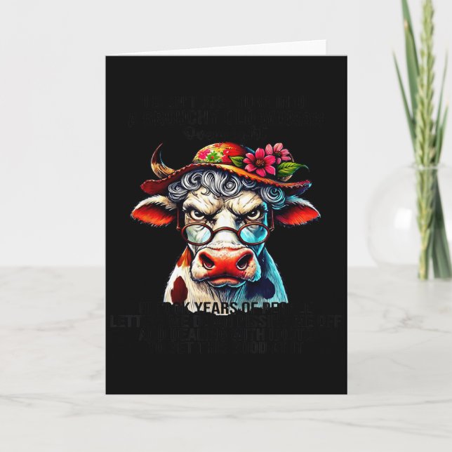 Carte Vache je ne me suis pas transformée en une vieille (Devant)