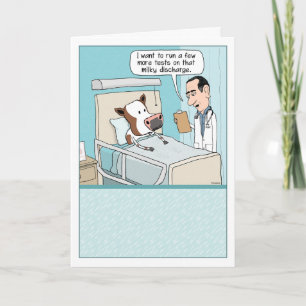 Carte Vache Lactée drôle à l'hôpital se tirer bien