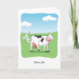 Carte Vache laitière Air Vache Part drôle Anniversaire